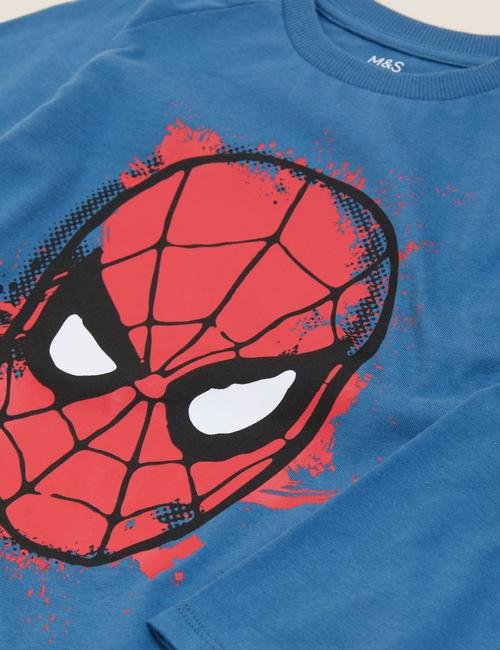 Multi Renk Saf Pamuk 2'li Spider-Man™ T-Shirt (2-7 Yaş)