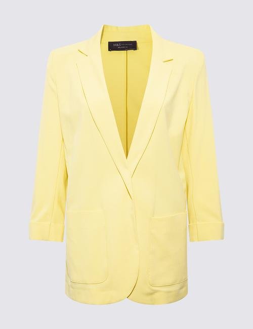 Sarı Relaxed Fit Blazer Ceket