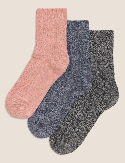 Pembe 3'lü Sumptuously Soft™ Termal Çorap Seti