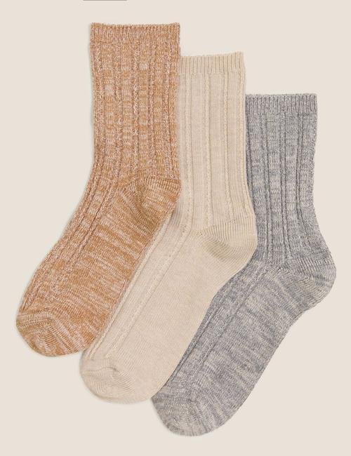 Bej 3'lü Sumptuously Soft™ Termal Çorap Seti