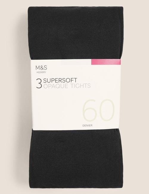 Siyah 3'lü 60 Denye Mat Külotlu Çorap Seti