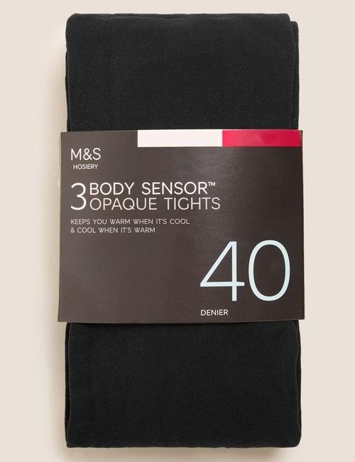 Siyah 3'lü 40 Denye Body Sensor™ Külotlu Çorap