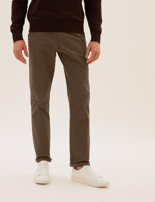 Kahverengi Regular Fit Chino Pantolon
