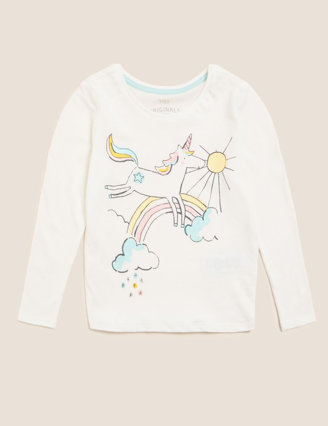 Unicorn Desenli Uzun Kollu T-Shirt