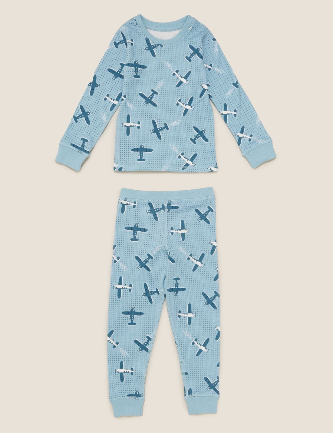 Uçak Desenli Termal Pijama Takımı