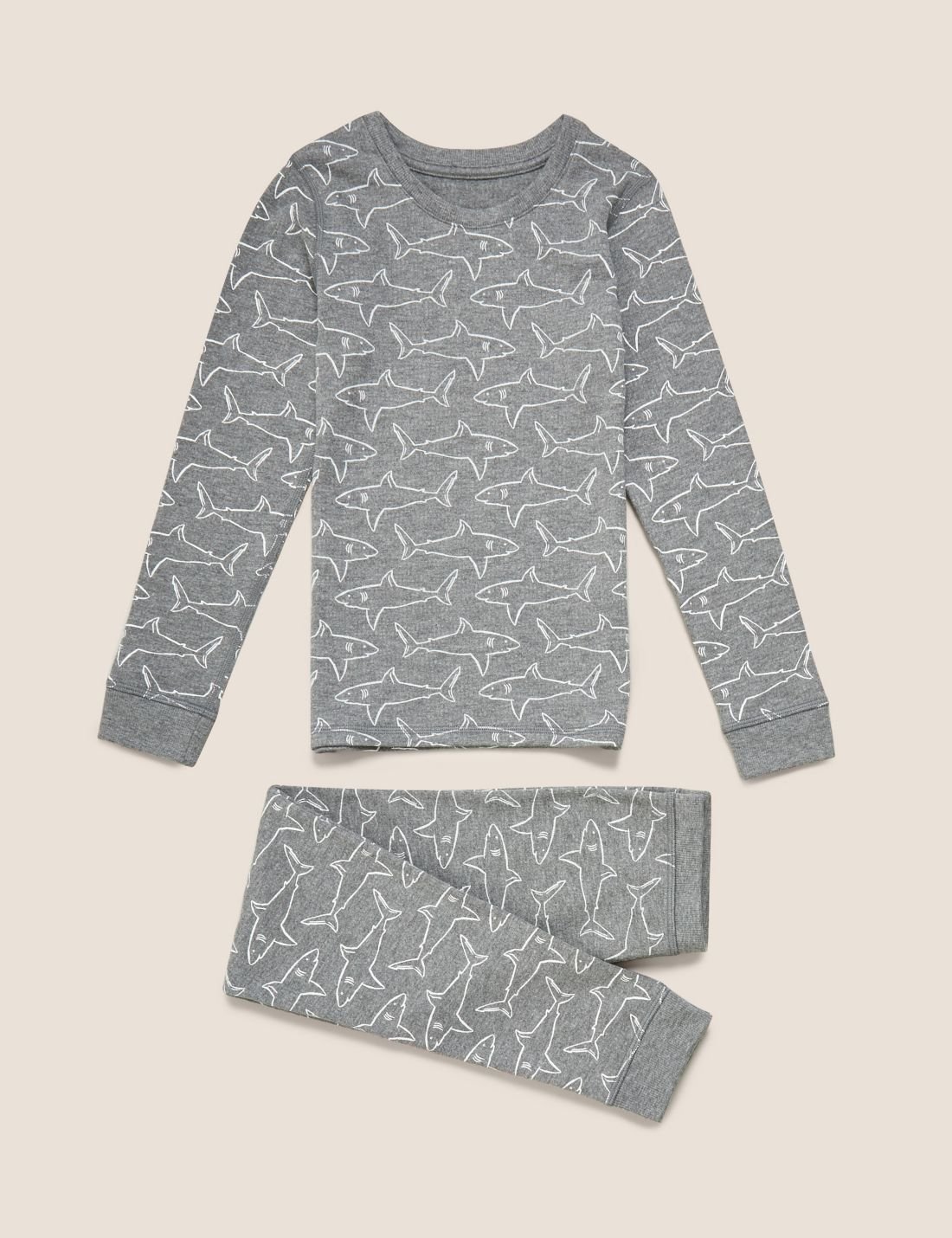 Köpekbalığı Desenli Termal Pijama Takımı