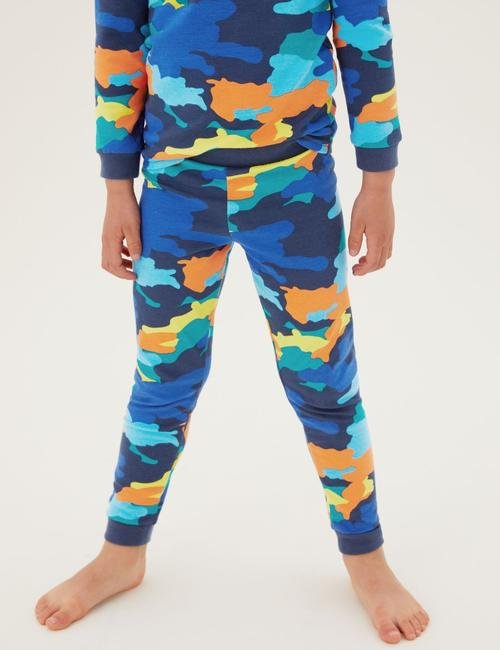 Multi Renk Kamuflaj Desenli Pijama Takımı (1-7 yaş)