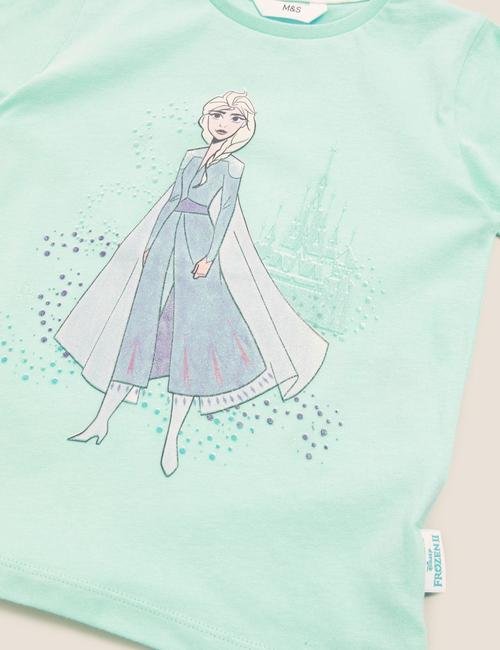 Multi Renk Disney Frozen™ Saf Pamuklu Pijama Takımı (2-10 Yaş)