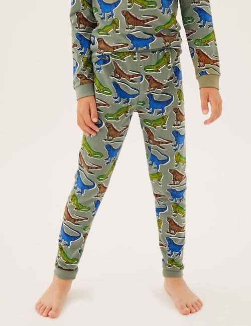 Yeşil Kertenkele Desenli Pijama Takımı (7-16 Yaş)