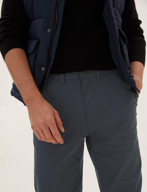 Lacivert Regular Fit Chino Pantolon