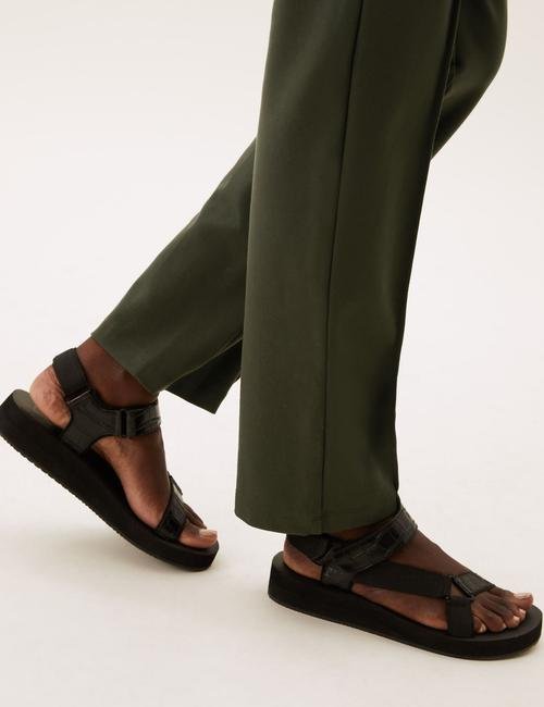 Yeşil Straight Leg Örme Pantolon