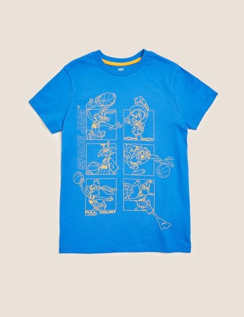 Mavi Space Jam: A New Legacy™ Saf Pamuk T-Shirt (6-16 Yaş)