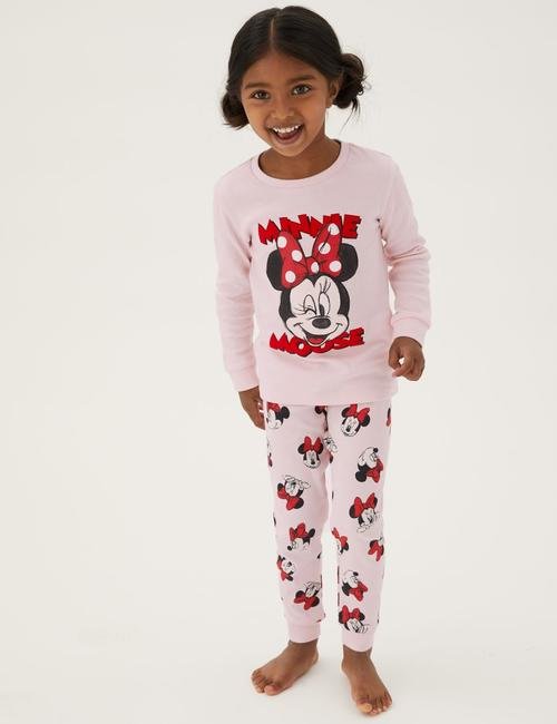 Multi Renk Saf Pamuk Minnie™ Pijama Takımı