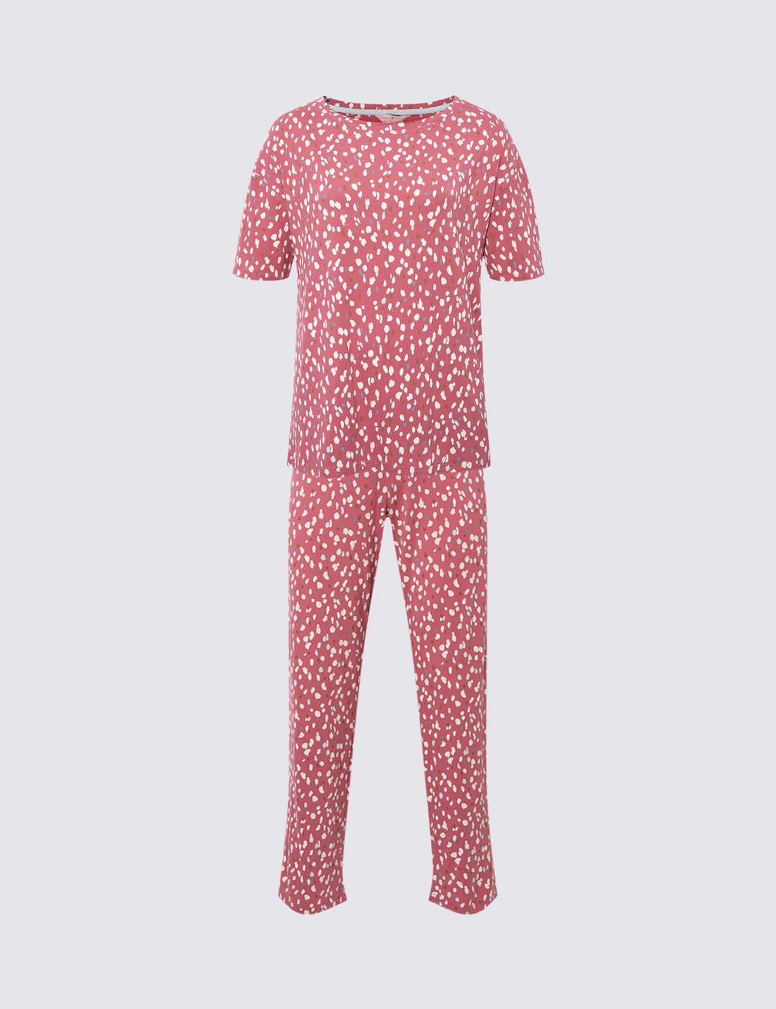 Desenli Kısa Kollu Pijama Takımı