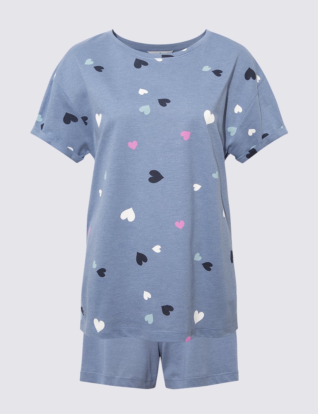 Grafik Desenli Şort Pijama Takımı