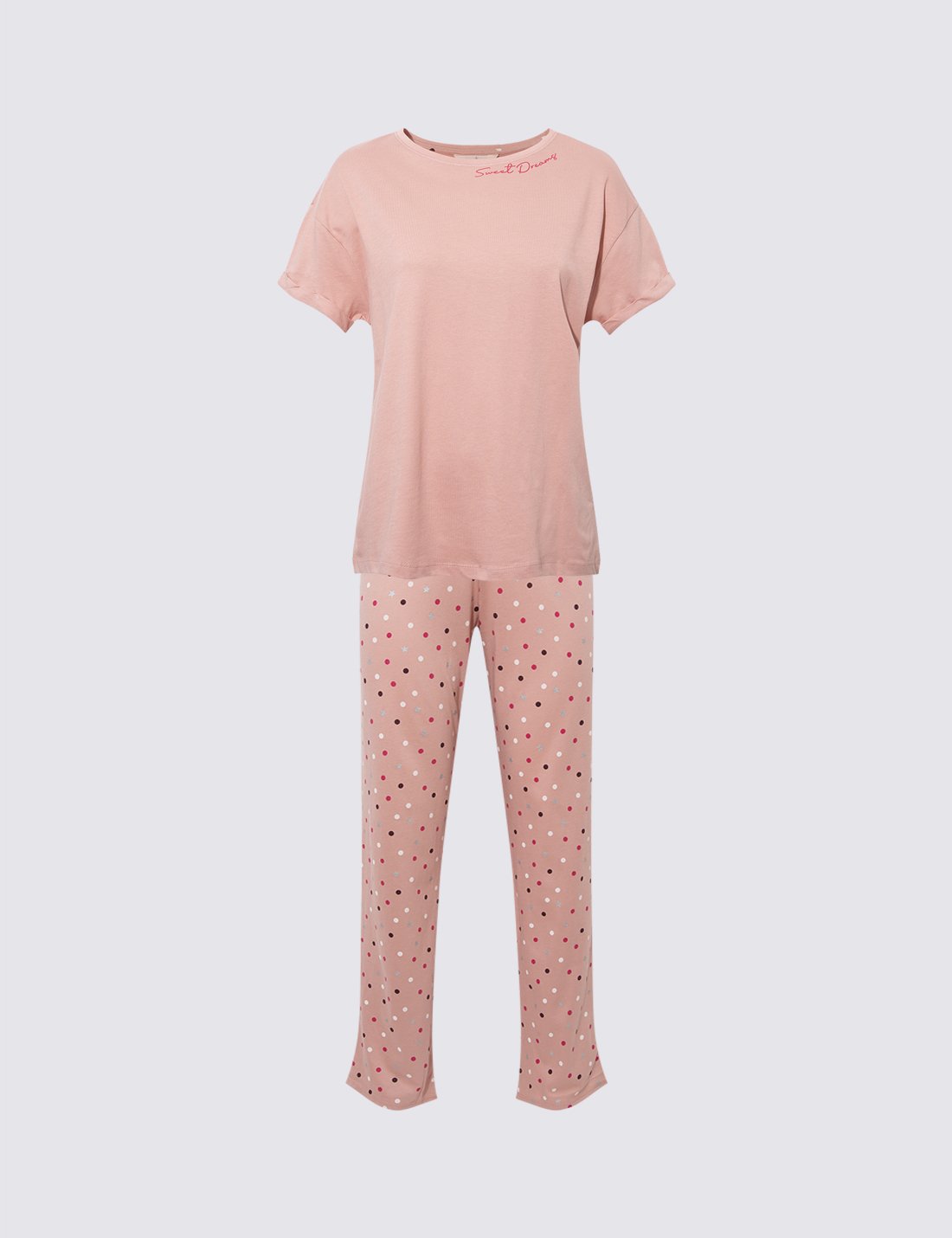 Slogan Detaylı Pijama Takımı