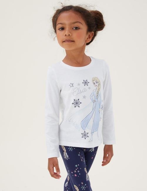 Multi Renk Saf Pamuklu 2'li Frozen™ T-Shirt (2-7 Yaş)