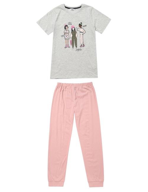 Multi Renk 2'li Grafik Desenli Kısa Kollu Pijama Takımı