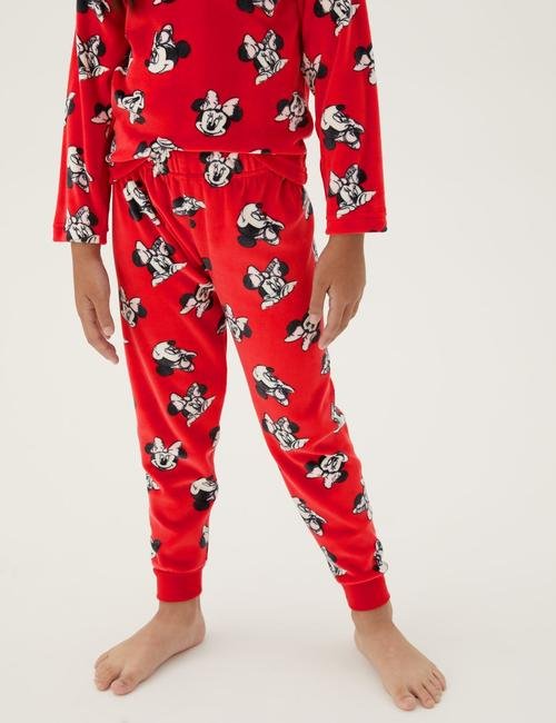 Multi Renk Minnie™ Kadife Pijama Takımı (2-10 Yaş)