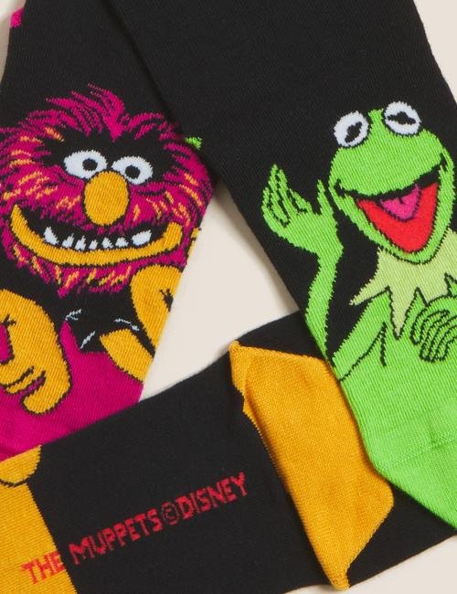 Siyah 5'li The Muppets™ Çorap Seti