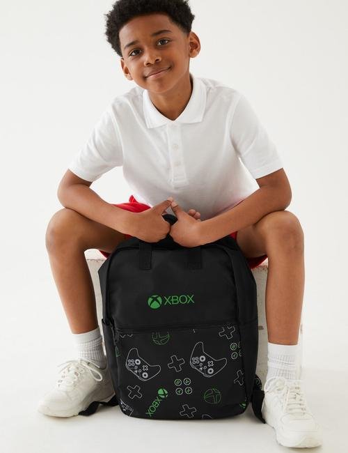 Siyah Xbox™ Su Geçirmez Okul Çantası