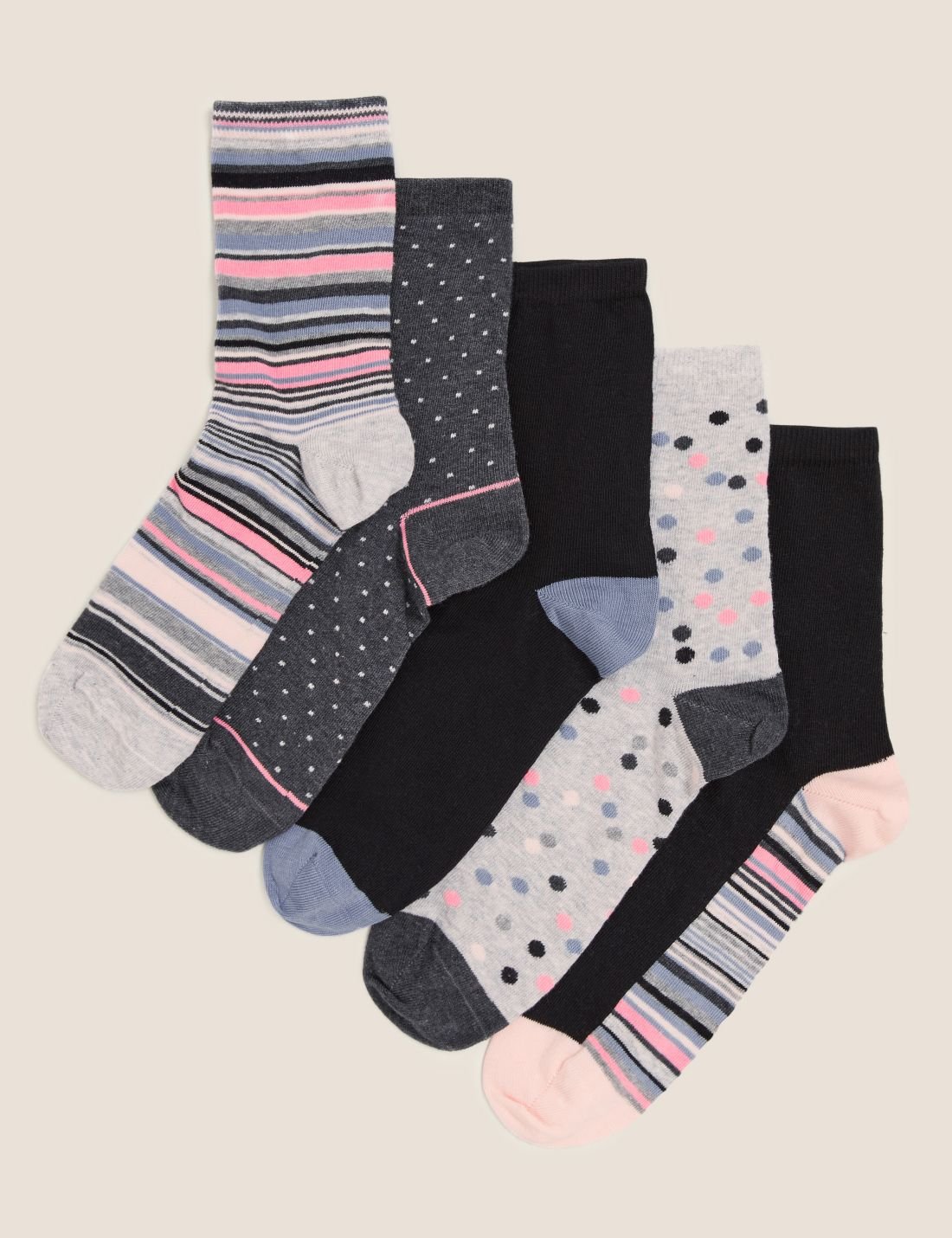 5'li Grafik Desenli Çorap Seti