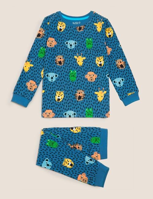 Multi Renk Hayvan Desenli Pijama Takımı (1-7 Yaş)