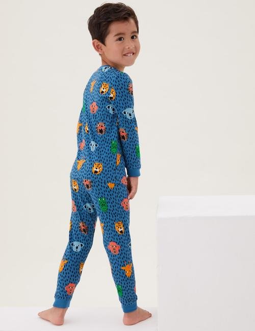Multi Renk Hayvan Desenli Pijama Takımı (1-7 Yaş)