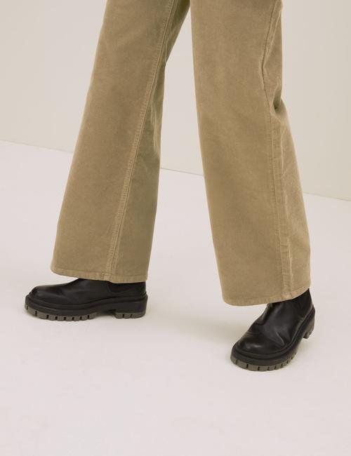 Kahverengi Wide Leg Kadife Pantolon