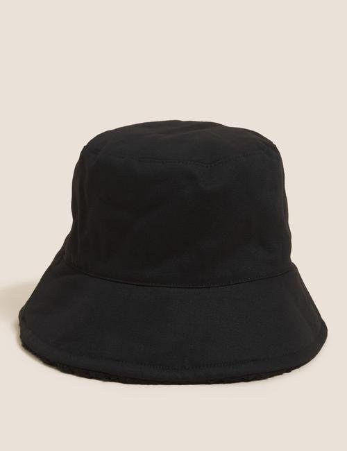 Siyah Çift Taraflı Bucket Şapka