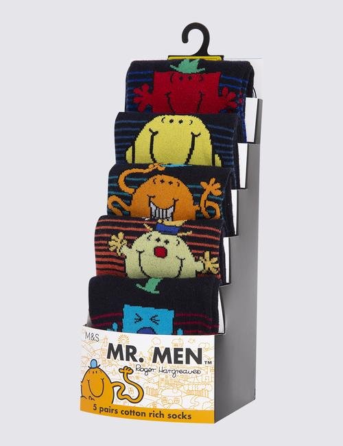 Lacivert Mr. Men™ 5'li Çorap Seti