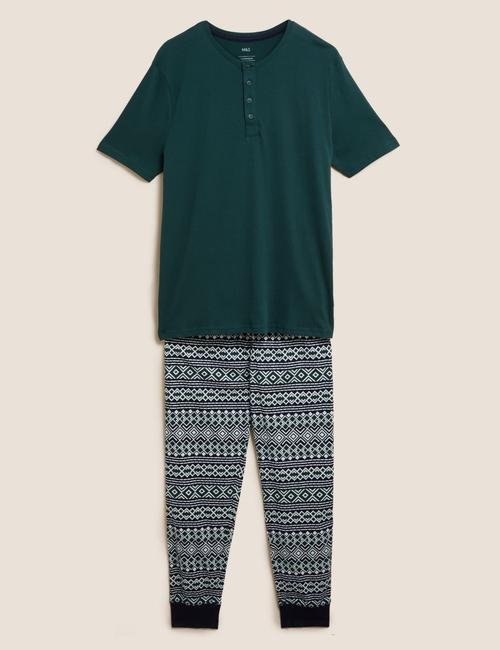Yeşil Supersoft Kısa Kollu Pijama Takımı
