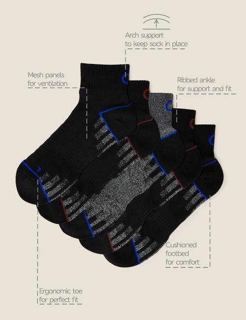 Siyah 5'li Stretch Çorap Seti