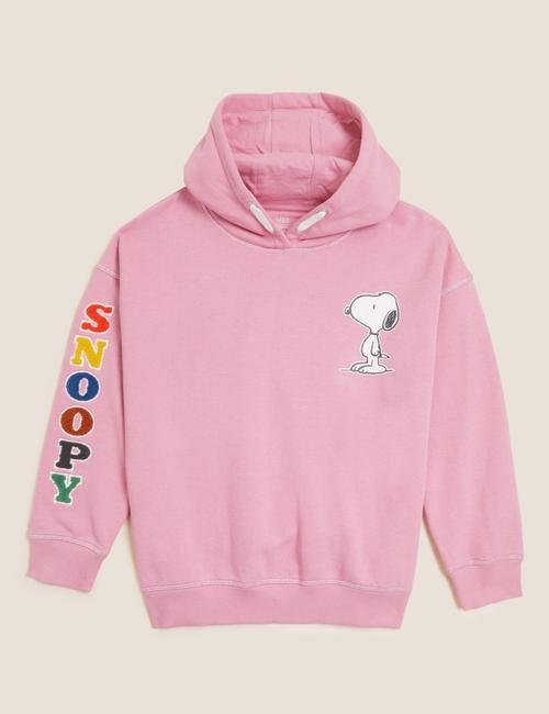 Pembe Snoopy™ Kapüşonlu Swearshirt (6-16 Yaş)