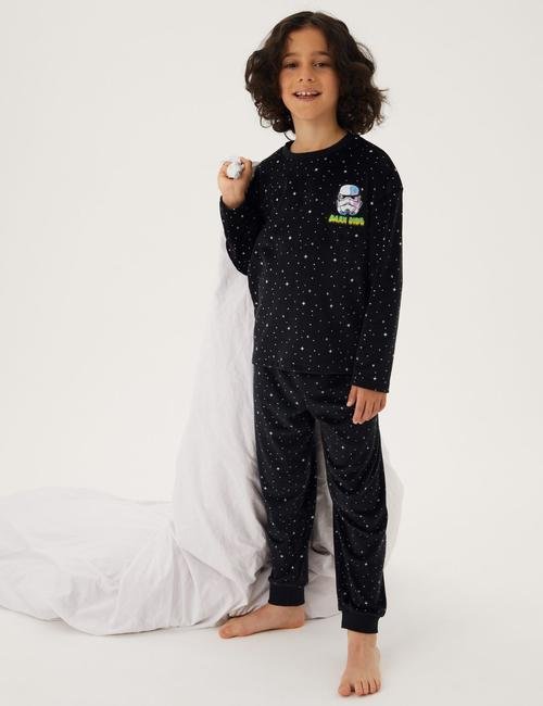 Multi Renk Star Wars™ Kadife Pijama Takımı (5-14 Yaş)