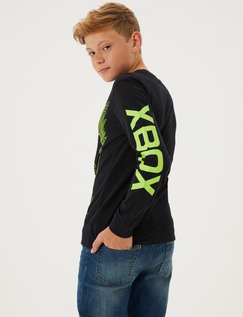 Siyah Saf Pamuklu Xbox™ T-Shirt (6-16 Yaş)