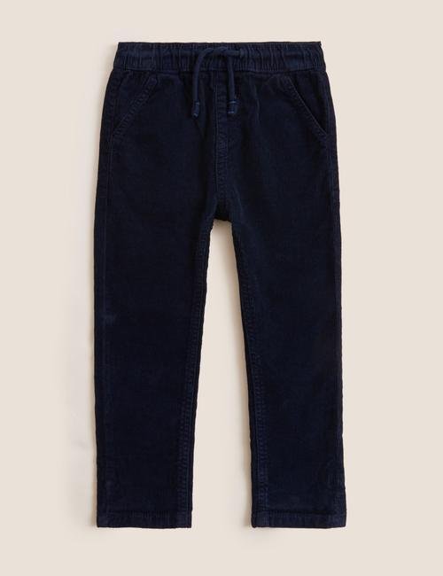 Lacivert Regular Fit Kadife Pantolon (2-7 Yaş)