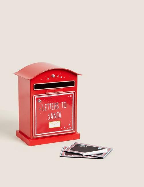 Kırmızı Yılbaşı Temalı Dekoratif Posta Kutusu