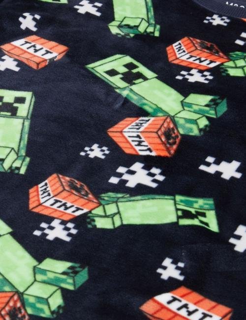 Multi Renk Minecraft™ Kadife Pijama Takımı (4-16 Yaş)