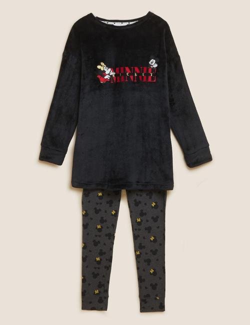 Siyah Mickey Mouse™ Polar Pijama Takımı