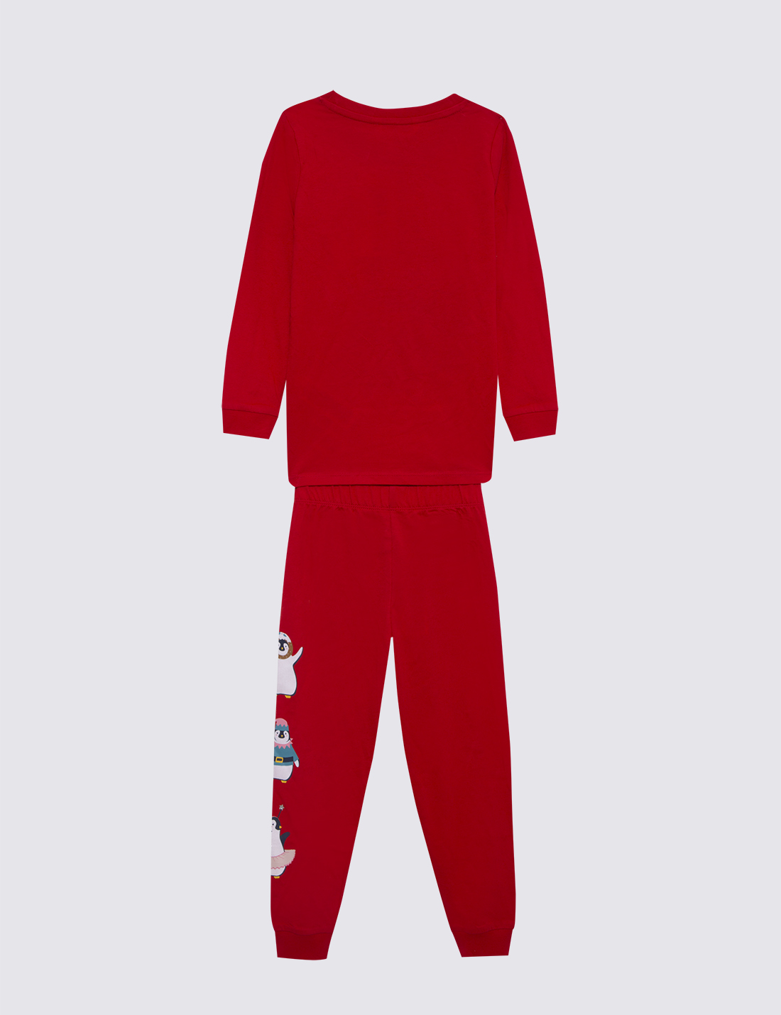 Multi Renk Saf Pamuklu Yılbaşı Temalı Pijama Takımı