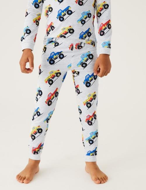 Gri Araba Desenli Pijama Takımı (1-7 Yaş)