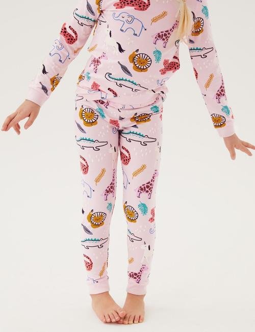 Pembe Grafik Desenli Pijama Takımı (1-7 Yaş)