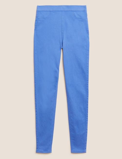 Mavi Yüksek Belli Jegging Pantolon