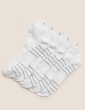 Erkek Beyaz 5'li Spor Çorabı Seti