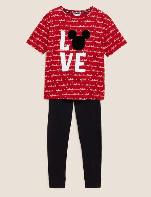 Siyah Mickey Mouse™ Kısa Kollu Pijama Takımı