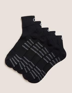 Erkek Siyah 5'li Spor Çorabı Seti