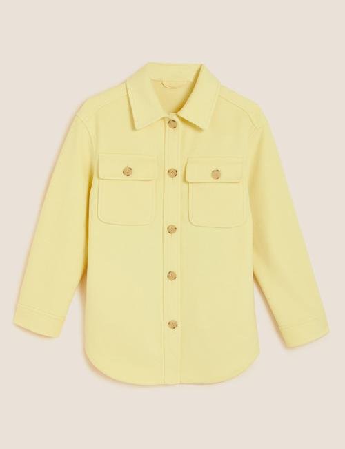 Sarı Relaxed Fit Gömlek Ceket