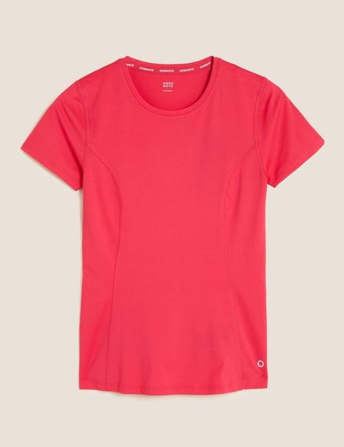 Kırmızı Yuvarlak Yaka Kısa Kollu T-Shirt