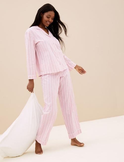 Pembe Saf Pamuklu Cool Comfort™ Pijama Takımı